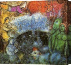 Grand Canvas Paintings - The Grand Parade by Marc Chagall