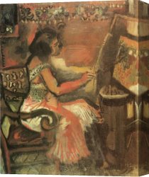 Model Canvas Paintings - The Model by Marc Chagall