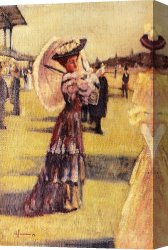 Race Canvas Paintings - At The Races by Marguerite Rousseau