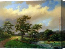Peace in The Midst of The Storm Canvas Paintings - The Approaching Storm by Marianus Adrianus Koekkoek