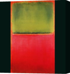 Untitled Green Red on Orange 1951 Canvas Paintings - Green Red on Orange by Mark Rothko