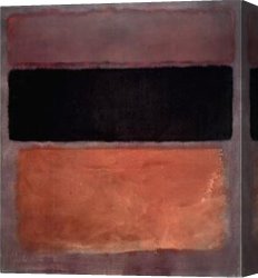 Marks Canvas Paintings - No 10 Brown Black Sienna on Dark Wine 1963 by Mark Rothko