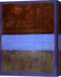 Marks Canvas Paintings - No 61 Brown Blue Brown on Blue c1953 by Mark Rothko