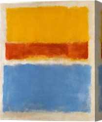 Untitled Green Red on Orange 1951 Canvas Paintings - Untitled   Yellow Red Blue by Mark Rothko