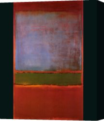 Untitled Green Red on Orange 1951 Canvas Paintings - Violet Green and Red 1951 by Mark Rothko