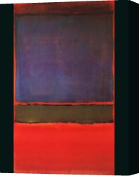 Untitled Green Red on Orange 1951 Canvas Paintings - Violet Green and Red by Mark Rothko