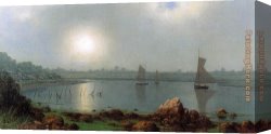 Coast Canvas Paintings - York Harbor, Coast of Maine by Martin Johnson Heade