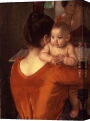 Cassatt Canvas Paintings - Mother and Child 1900 by Mary Cassatt