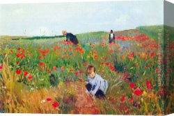 Poppies 1886 Canvas Paintings - Poppies by Mary Cassatt