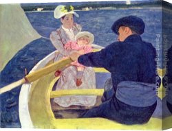 The Boating Party Canvas Paintings - The Boating Party by Mary Cassatt