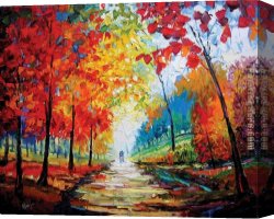 Autumn Canvas Paintings - Autumn Impressions by Maya Green