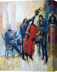 Music of The Soul II Canvas Paintings - The Passion of Music by Maya Green