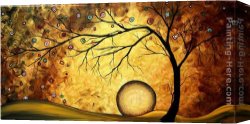 Golden Harvest Canvas Paintings - Across The Golden River by Megan Aroon Duncanson