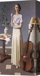 Portrait of a Young Benedictine Canvas Paintings - Portrait of a Young Woman by Meredith Frampton