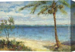 Island Hole at Sawgrass Canvas Paintings - Island of Paradise by Michael Longo