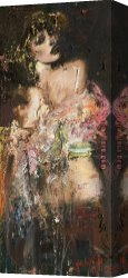 Impasto Canvas Paintings - After Carnival by Misti Pavlov