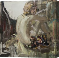 Impasto Canvas Paintings - Daemon by Misti Pavlov