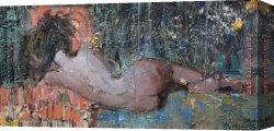 Impasto Canvas Paintings - Danae by Misti Pavlov