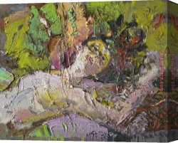Impasto Canvas Paintings - Lying by Misti Pavlov