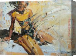 Impasto Canvas Paintings - Sunny Wind by Misti Pavlov