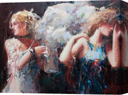 Impasto Canvas Paintings - The Two by Misti Pavlov