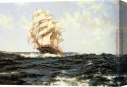 Pacific Canvas Paintings - Pacific Rollers by Montague Dawson