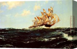The Glorious Lightning Canvas Paintings - The Glorious Lightning by Montague Dawson