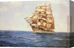 Dawson Canvas Paintings - The Old White Barque by Montague Dawson