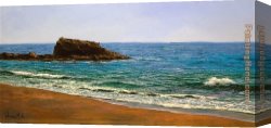 Montllor Canvas Paintings - A LO LARGO DE LA COSTA by Navarro Montllor