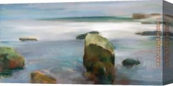 Montllor Canvas Paintings - OCEAN ROCKS by Navarro Montllor