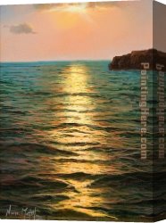 Montllor Canvas Paintings - REFLEXIONES DE ORO by Navarro Montllor