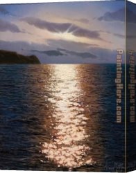 Montllor Canvas Paintings - UNA DISPERSIoN DE LA LUZ DEL SOL by Navarro Montllor