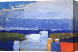 Evening Landscape at East Bergholt Canvas Paintings - Noon Landscape by Nicolas De Stael