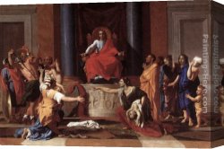Judgment Canvas Paintings - The Judgment of Solomon by Nicolas Poussin