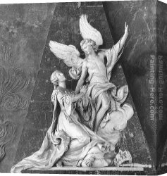 Nicolas-sebastien Adam Canvas Paintings - Monument to Queen Catharina Opalinska (detail) by Nicolas-Sebastien Adam