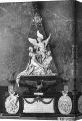 Nicolas-sebastien Adam Canvas Paintings - Monument to Queen Catharina Opalinska by Nicolas-Sebastien Adam