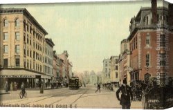 Norman Parkinson Canvas Paintings - Fayetteville Street, Raleigh, North Carolina by Norman Parkinson