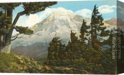 Norman Parkinson Canvas Paintings - Mt. Rainier, Washington by Norman Parkinson