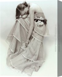 Norman Parkinson Canvas Paintings - Tiered Evening Dress, March by Norman Parkinson