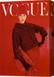 Norman Parkinson Canvas Paintings - Vogue Cover, Red Rose, August by Norman Parkinson