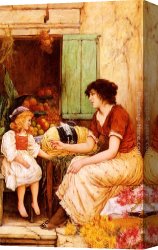 Oliver Canvas Paintings - A Young Lacemaker by Oliver Rhys