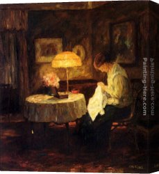 Eduard Canvas Paintings - 'Abendstunde' by Otto Eduard Pippel