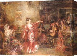Pablo Canvas Paintings - The Spanish Dancer by Pablo Juan Salinas