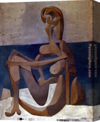 Bather Canvas Paintings - Seated Bather by Pablo Picasso