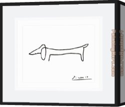 Picasso Canvas Paintings - the dog by Pablo Picasso