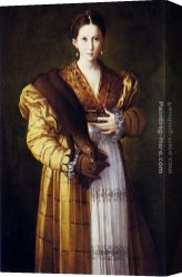 Portrait of a Young Benedictine Canvas Paintings - Portrait Of A Young Woman Known As "Anthea" by Parmigianino