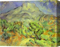 Mount Etna From Taormina Canvas Paintings - Mount Sainte Victoire by Paul Cezanne