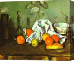 The Voyage of Life Manhood Canvas Paintings - Still Life with Fruit by Paul Cezanne