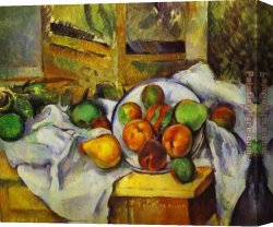 A Corner of The Apartment Canvas Paintings - Table Corner by Paul Cezanne