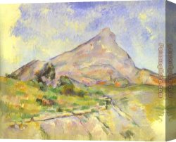 Mount Etna From Taormina Canvas Paintings - The Mount of St.Victoria by Paul Cezanne